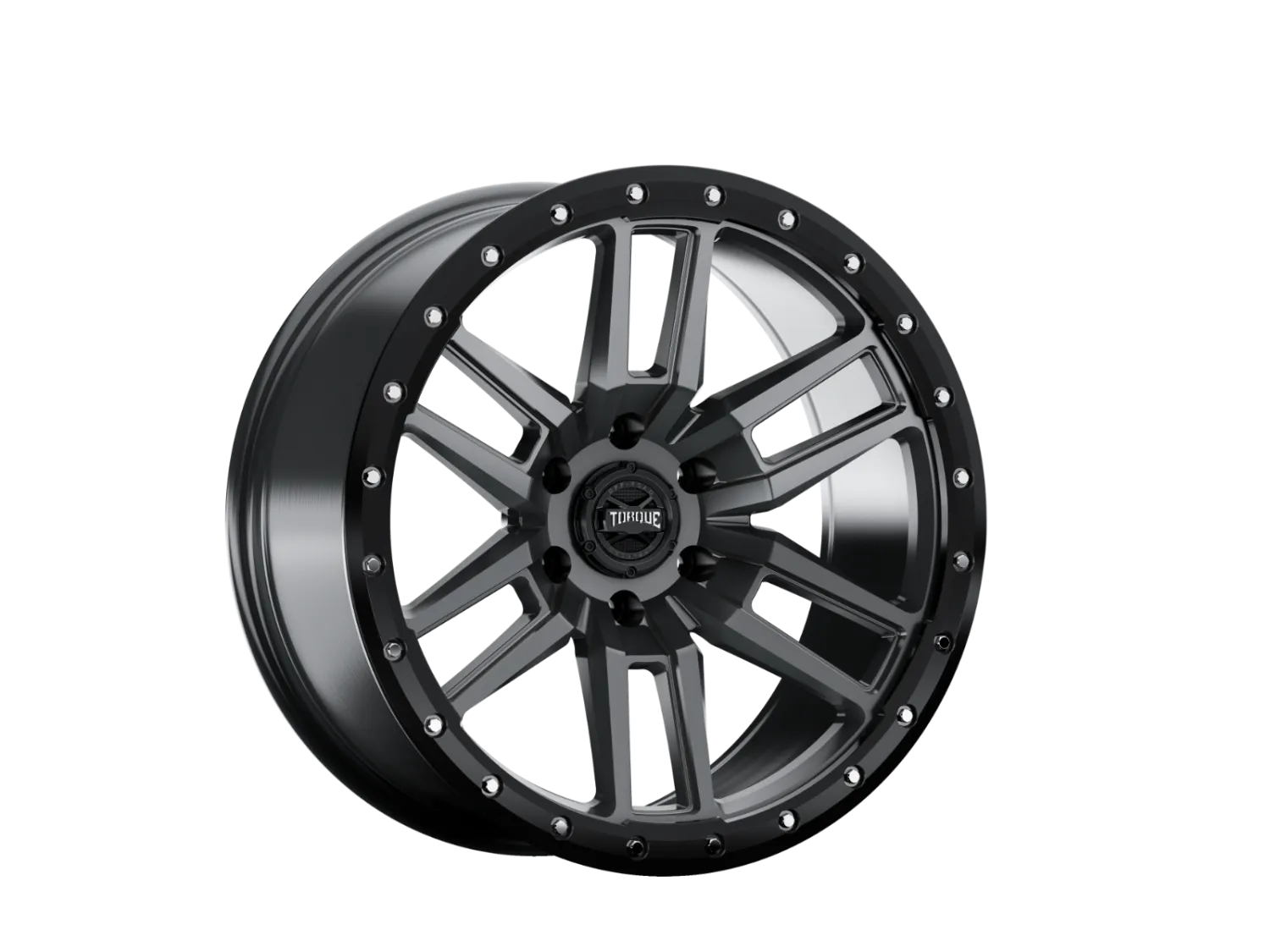 Torque Pritchett Anthracite w/Black Lip | 17x9 | 6x5.5 | 0mm