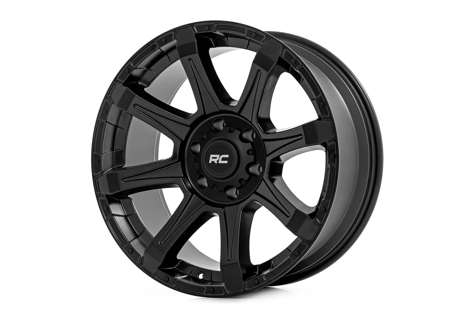 Rough Country 81 Series Wheel One-Piece | Semi Gloss Black | 20x10 | 8x170 | -19mm