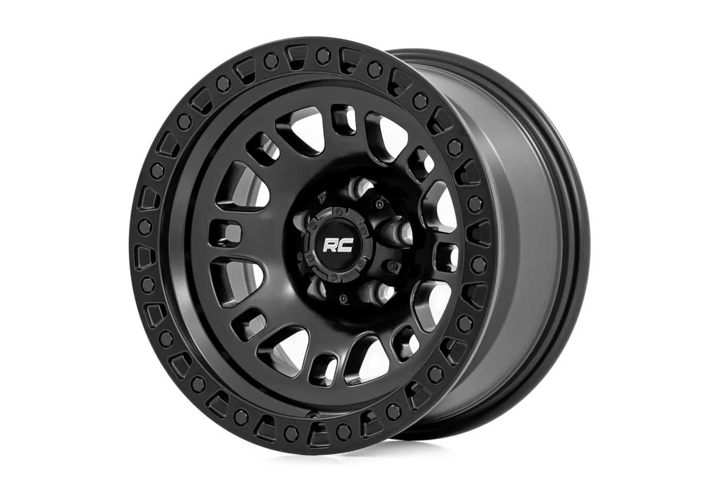 Rough Country 82 Series Wheel One-Piece | Semi Gloss Black | 17x9 | 6x135 | -12mm