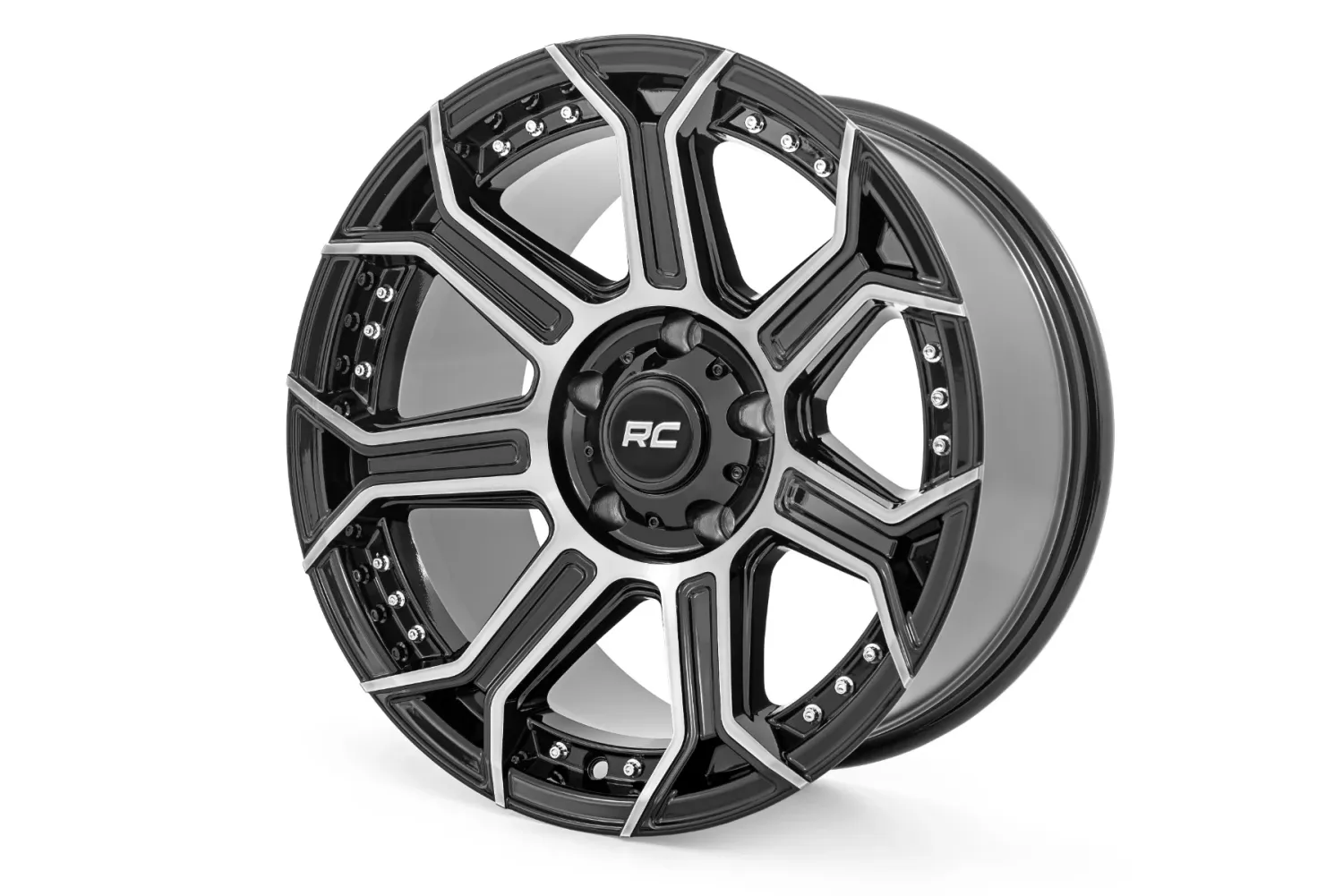 Rough Country 89 Series Wheel One-Piece | Black Machined Gun Metal | 17x9 | 6x5.5 | +0mm