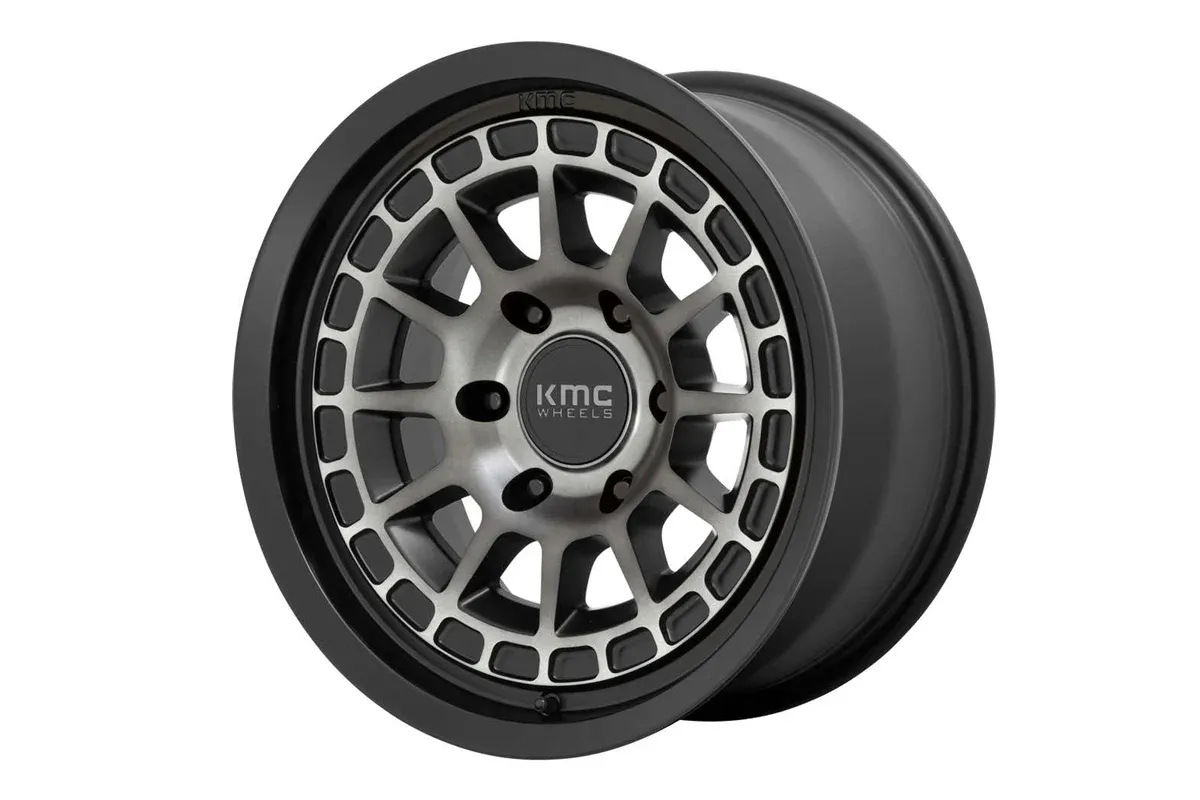 KMC KM719 Canyon | Satin Black w/Gray Tint | 17x8 | 6x5.5 | +35