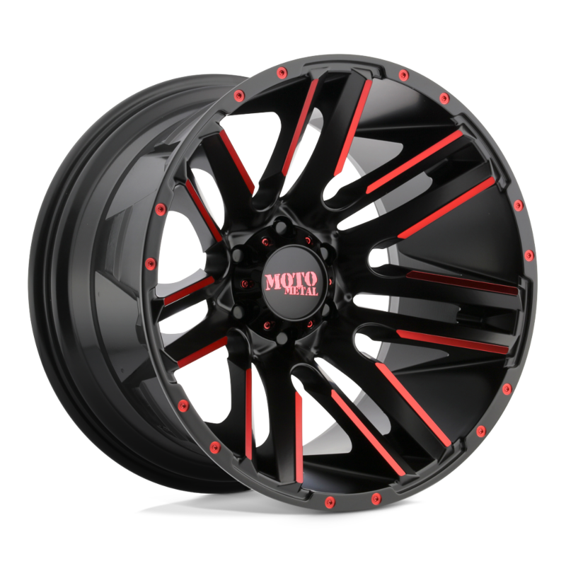 Moto Metal- MO978 20X10 5X5.5 S-BLK MACH RTCC -24MM