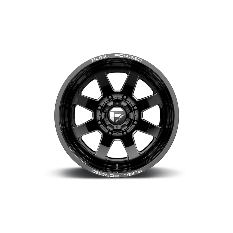 Fuel Mono- Dually Wheels- D09 24X8.25 8X210 MT-BLK-MIL -221MM (sold individually)