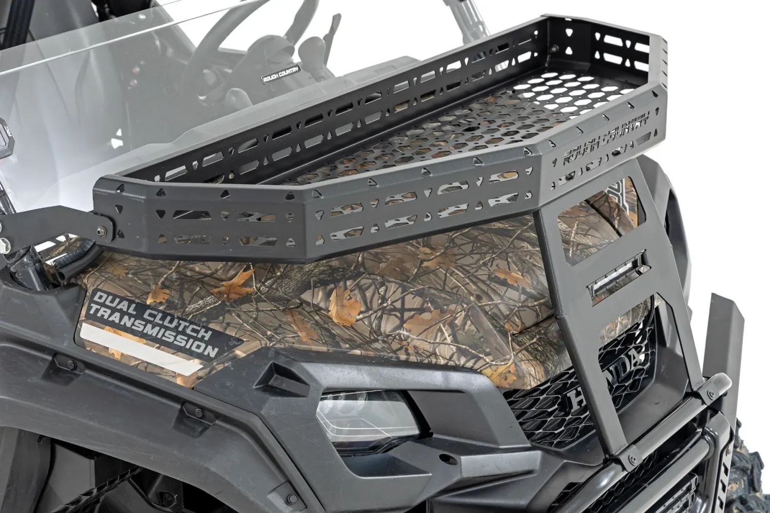 Front Cargo Rack- Black Series LED | 6" Light | Slim Line | Honda Pioneer 1000