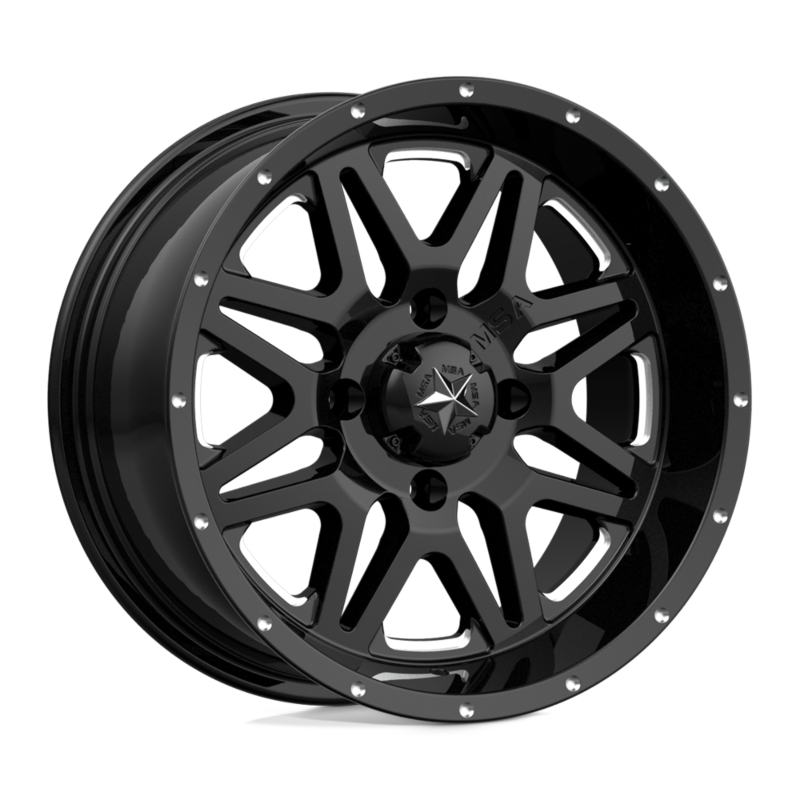 MSA Offroad UTV Wheels - MA26 14X7 4X137 MILL G-BLK 00MM (sold individually)
