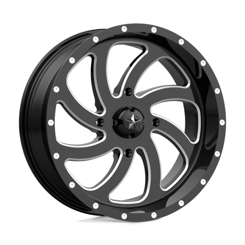 MSA Offroad Wheel- UTV- MA36 18X7 4X156 G-BLK MILL 00MM (sold individually)