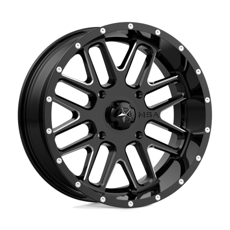 MSA Offroad Wheel-UTV- MA35 22X7 4X137 G-BLK MILL 00MM (sold individually)