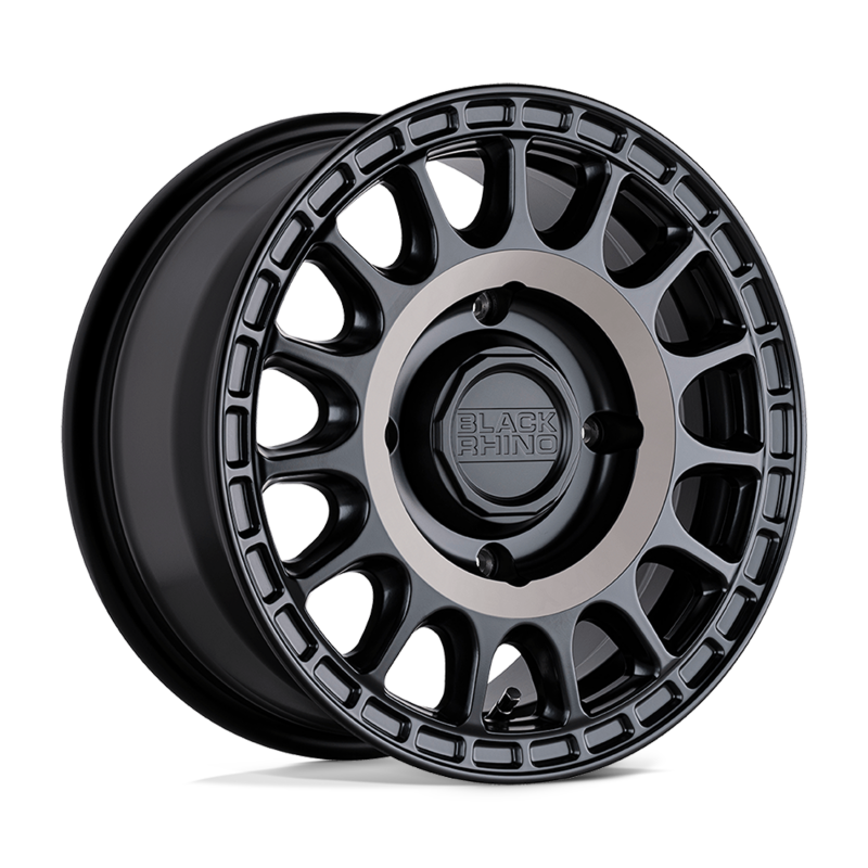 Black Rhino Hard Alloys- UTV- BUSND 15X7 4X110 SGL-BLK-MCH-DDT-RG 51MM (sold individually)