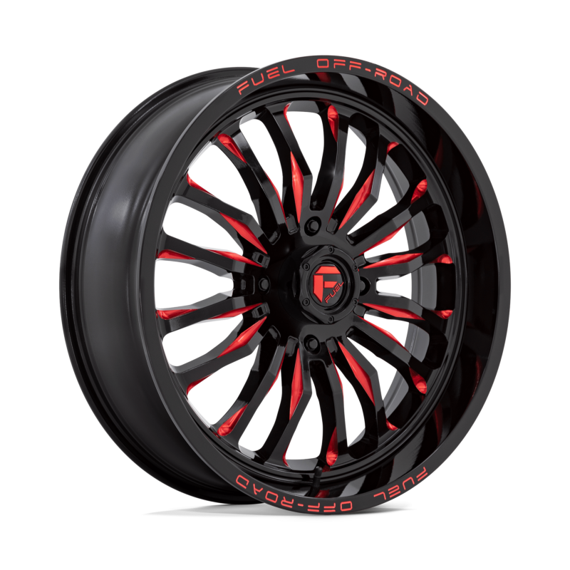 Fuel UTV- D822 22X7 4X156 G-BLK MILL-RED 13MM (sold individually)