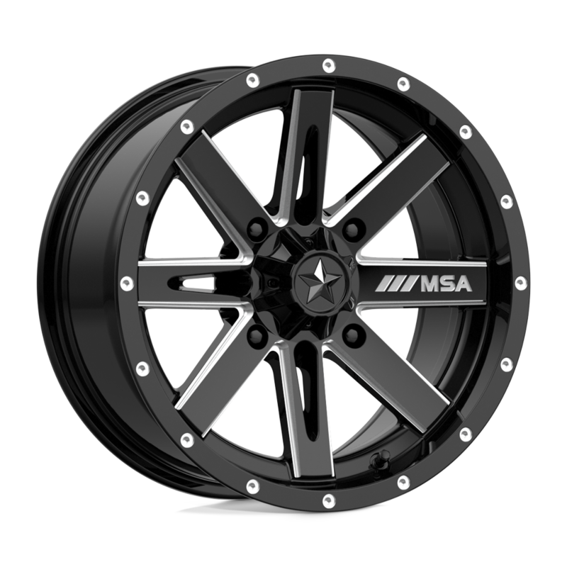 MSA Offroad Wheel- UTV- MA41 15X7 4X156 G-BLK MILL 10MM (sold individually)