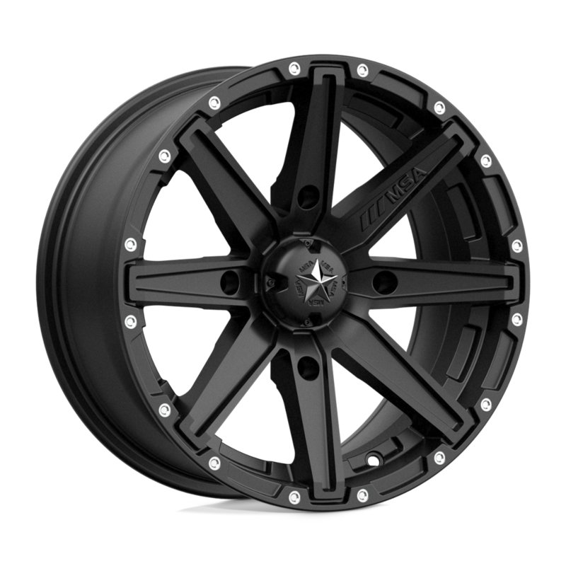 MSA Offroad Wheel- UTV- MA33 15X7 4X156 S-BLK 10MM (sold individually)