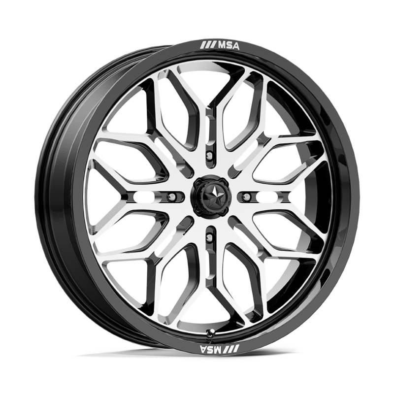 MSA Offroad Wheel- UTV- MA47 20X7 4X110 G-BLK-MACH 10MM (sold individually)