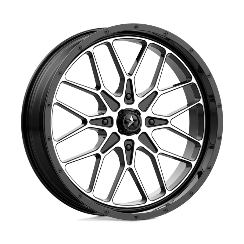 MSA Offroad Wheel- UTV- MA45 18X7 4X137 G-BLK MACH 00MM (Sold individually)