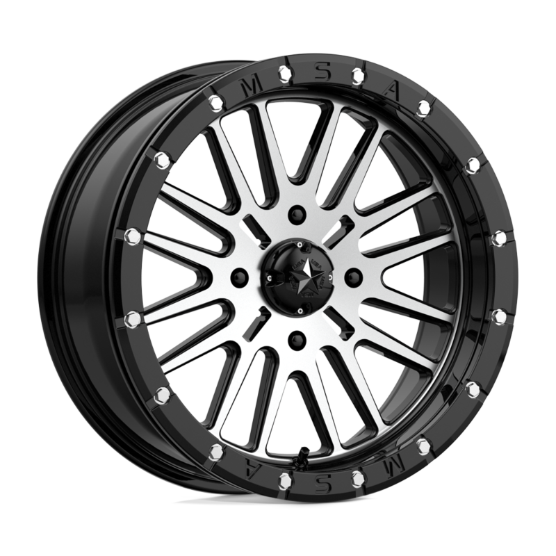 MSA Offroad Wheel- UTV- MA37 18X7 4X137 G-BLK MACH 10MM (sold individually)