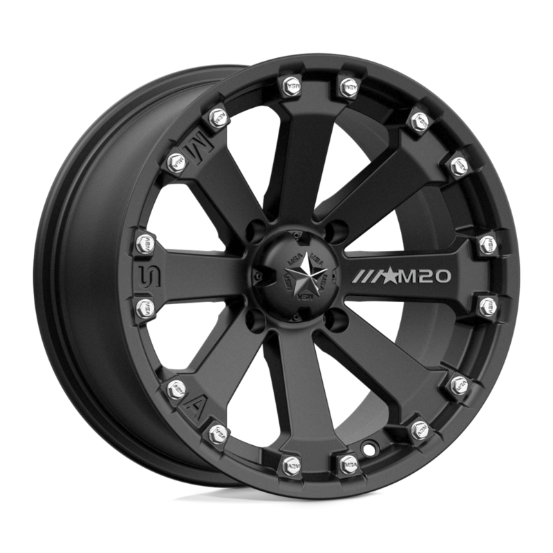 MSA Offroad Wheel- UTV- MA20 14X7 4X137 S-BLK 00MM (sold individually)