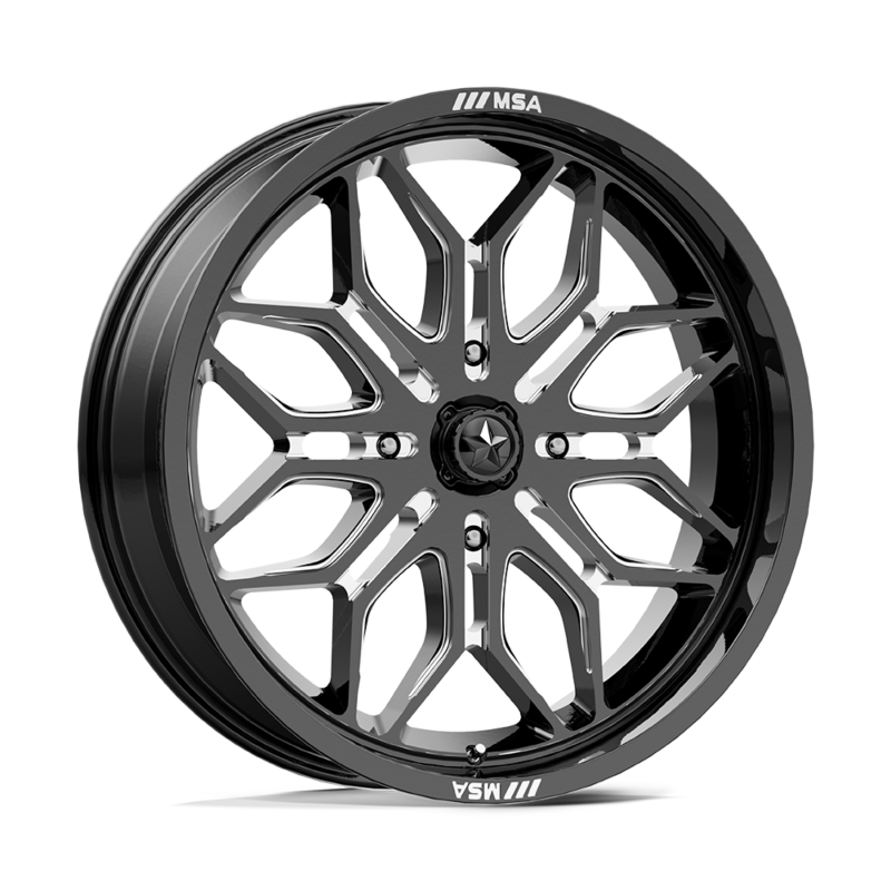 MSA Offroad Wheel- UTV- MA47 22X7 4X137 G-BLK-MILL 10MM (sold individually)