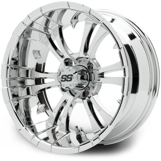 MODZ® Golf Cart Wheel- 15" - Vampire Chrome