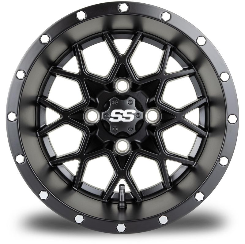 MODZ® Golf Cart Wheel- Vortex Matte Black- 12"