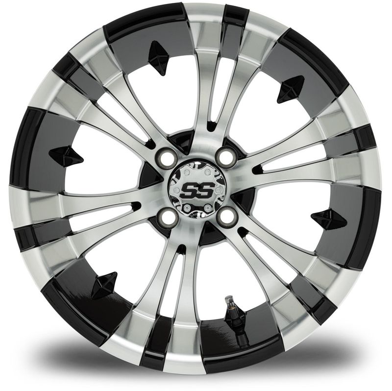 MODZ® Golf Cart Wheel- Vampire Machined Black 15&quot;
