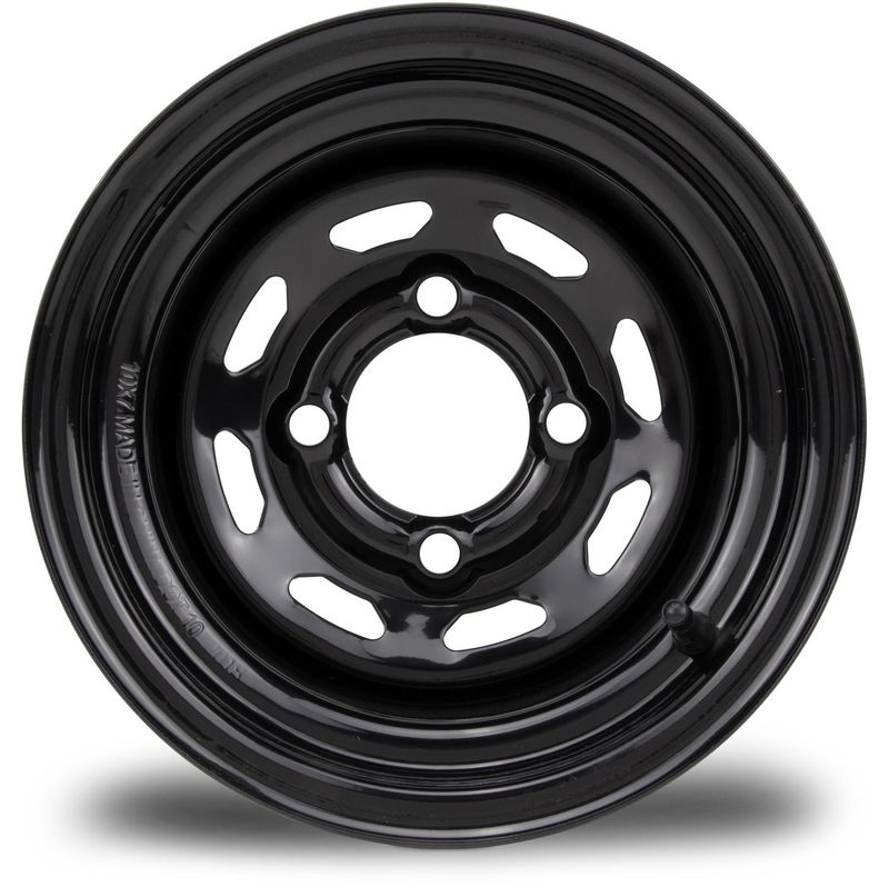 MODZ® Golf Cart Wheel- Steel D-Window Glossy Black 10&quot;