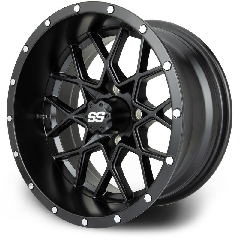 MODZ® Golf Cart Wheel- Vortex Matte Black 14&quot;