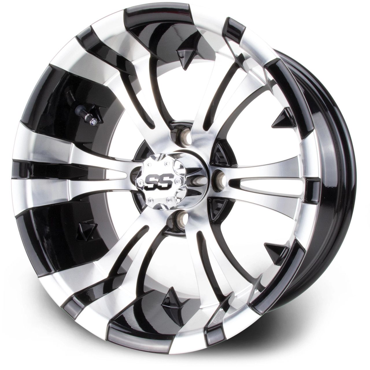 MODZ® Golf Cart Wheel- Vampire Machine &amp; Black 14"