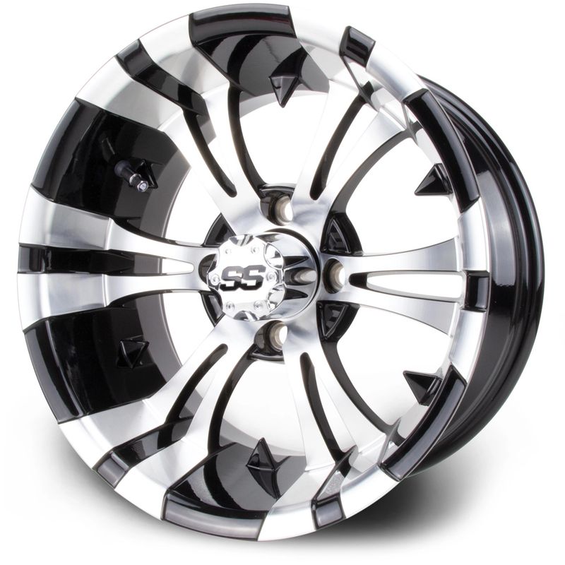 MODZ® Golf Cart Wheel- Vampire Machine &amp; Black 14"