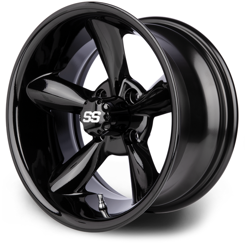 MODZ® Golf Cart Wheel- God Father Glossy Black 14"