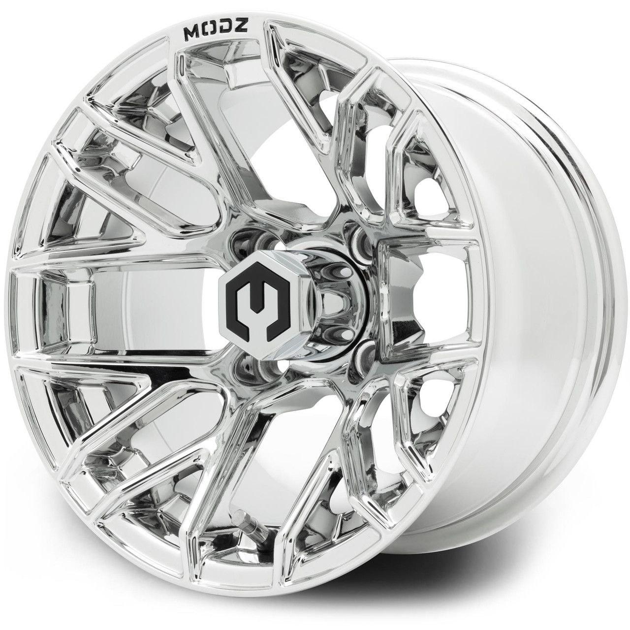MODZ® Golf Cart Wheel- Matrix Chrome 12"