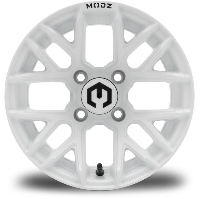 MODZ® Golf Cart Wheel- Matrix Glossy White 12"