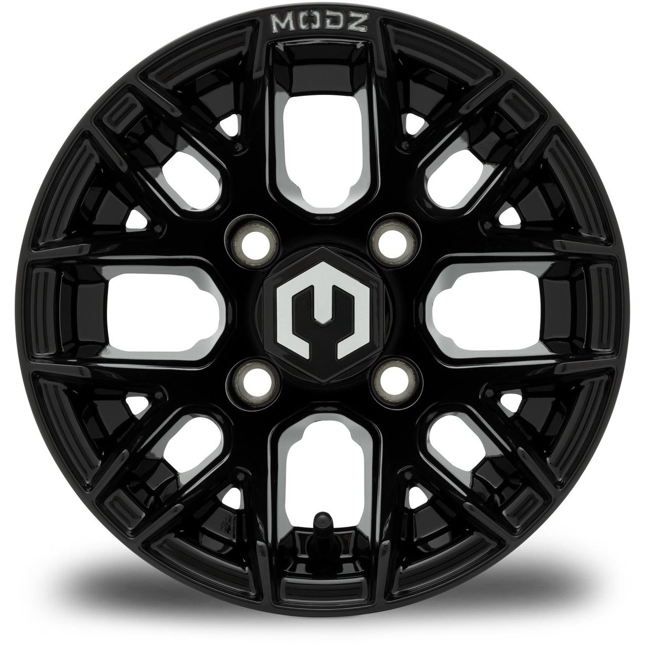 MODZ® Golf Cart Wheel- Matrix Glossy Black 10"