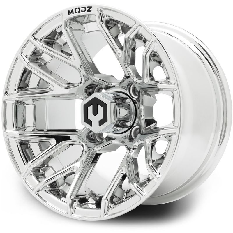 MODZ® Golf Cart Wheel- Matrix Chrome 12"