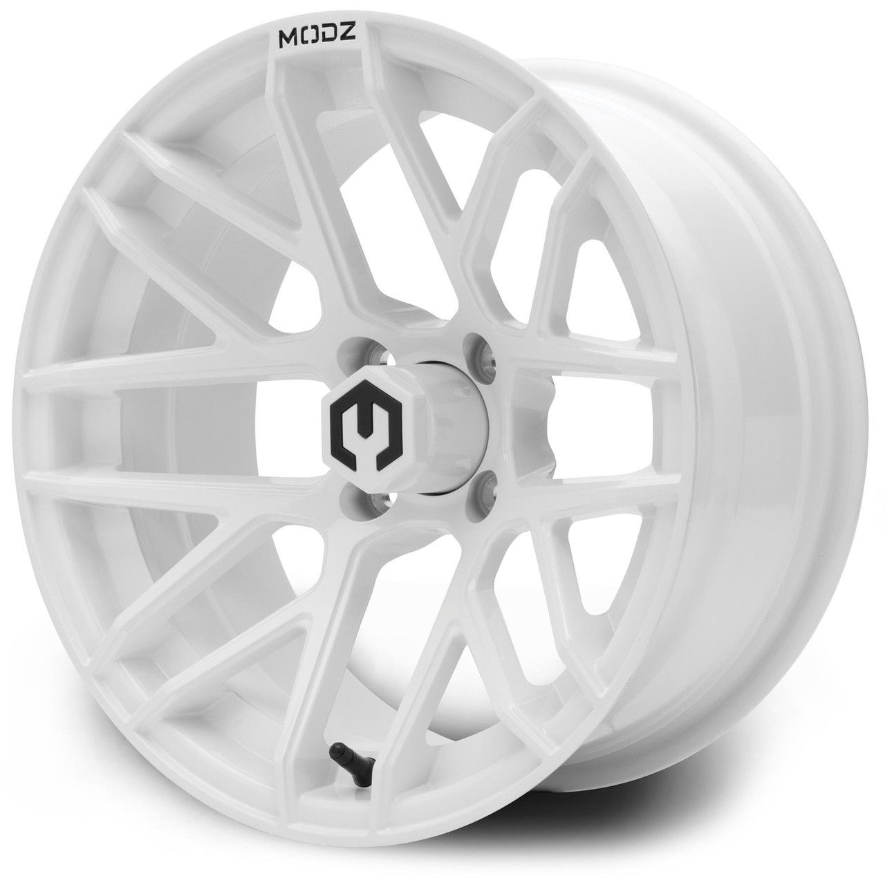 MODZ® Golf Cart Wheel- Matrix Glossy White 15"