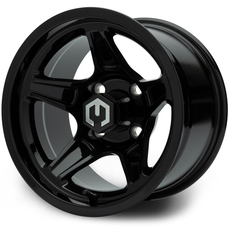 MODZ® Golf Cart Wheel- Drift Glossy Black 12"