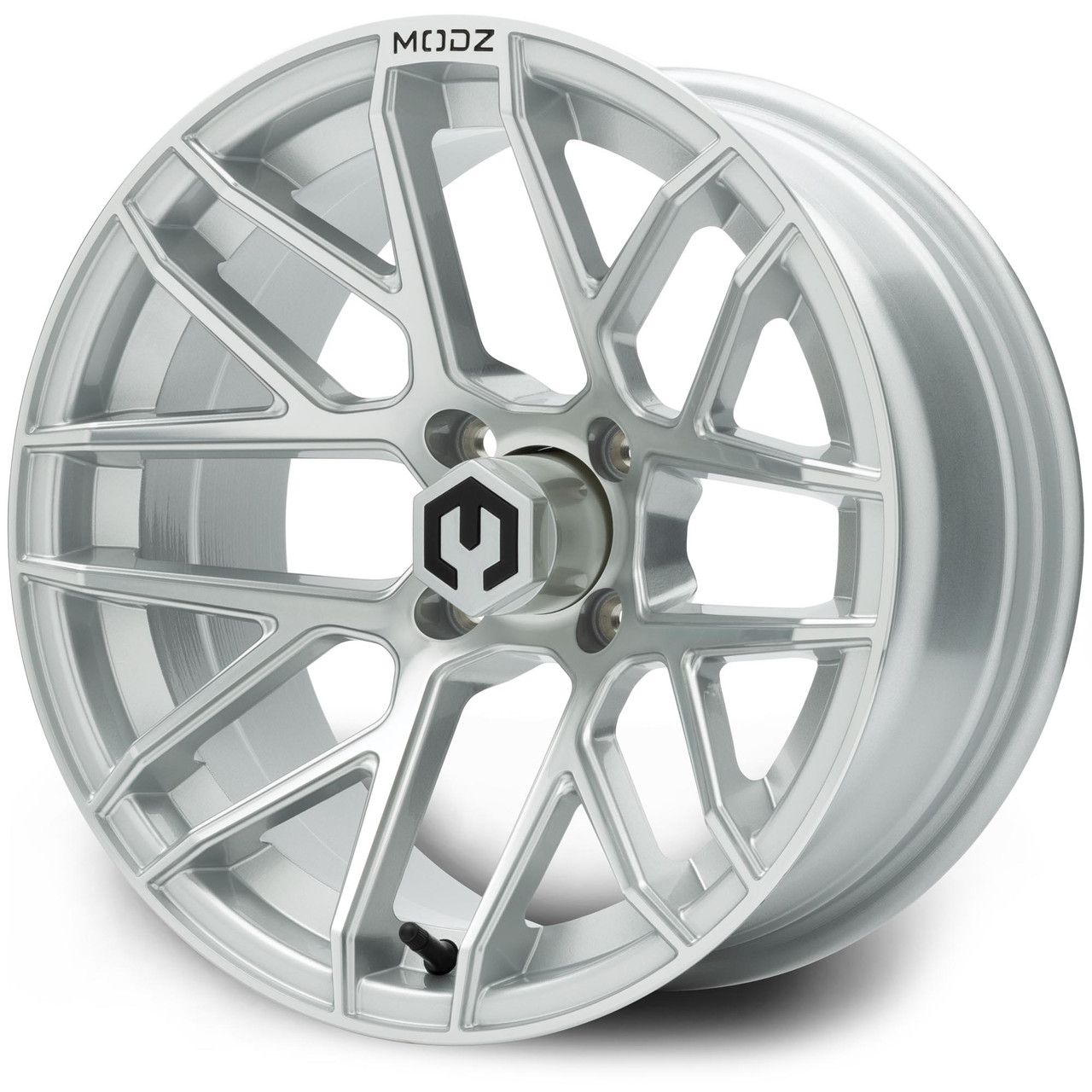 MODZ® Golf Cart Wheel-  Matrix Silver 15&quot;