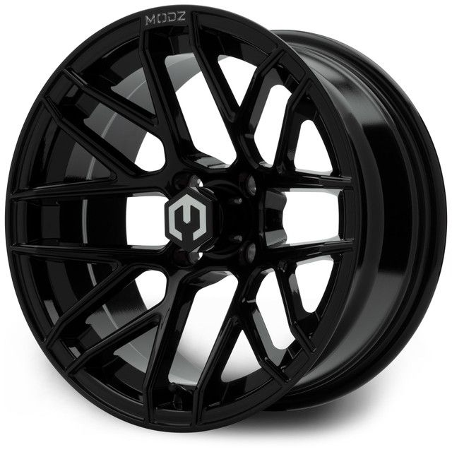 MODZ® Golf Cart Wheel- Matrix Glossy Black 15"