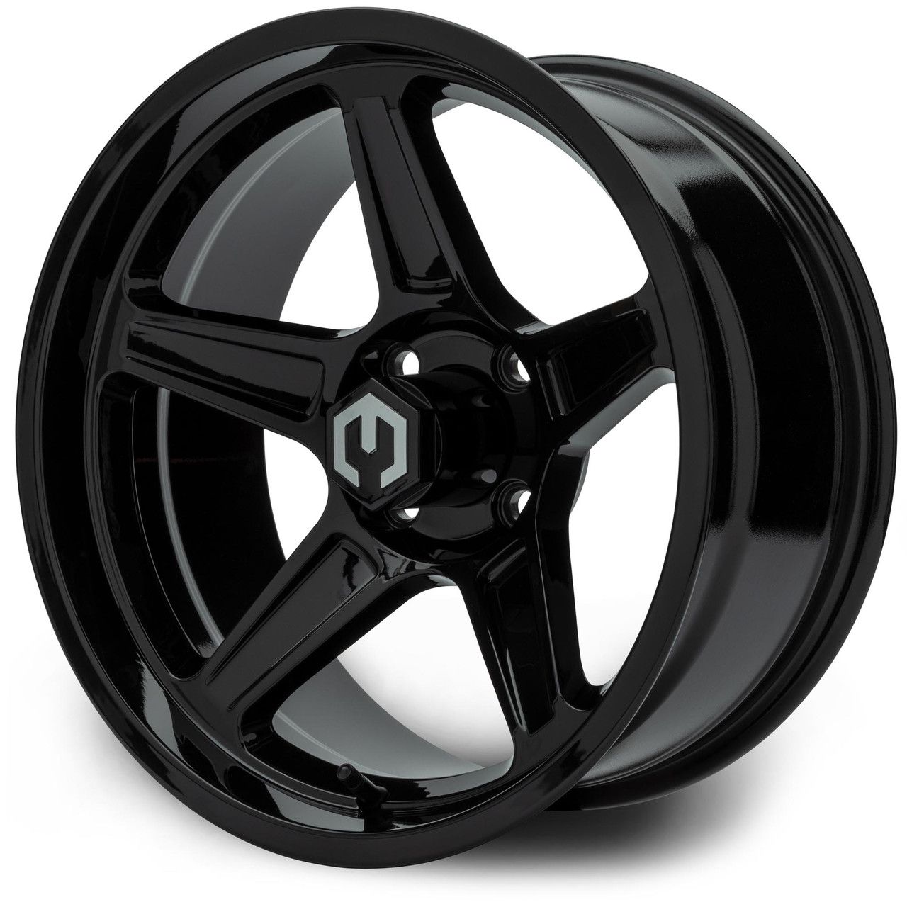 MODZ® Golf Cart Wheel- Drift Glossy Black 15"