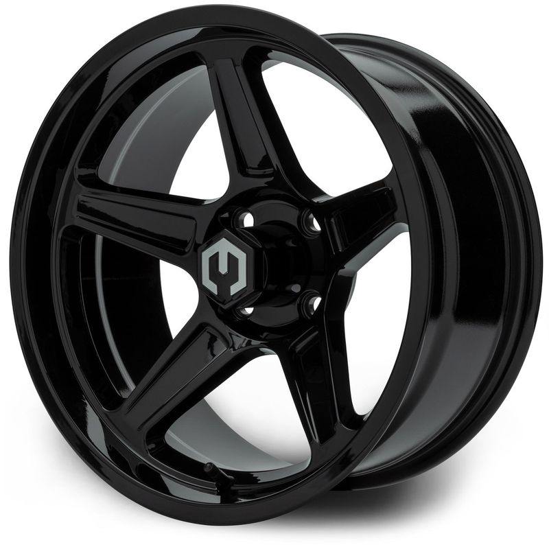 MODZ® Golf Cart Wheel- Drift Glossy Black 15"