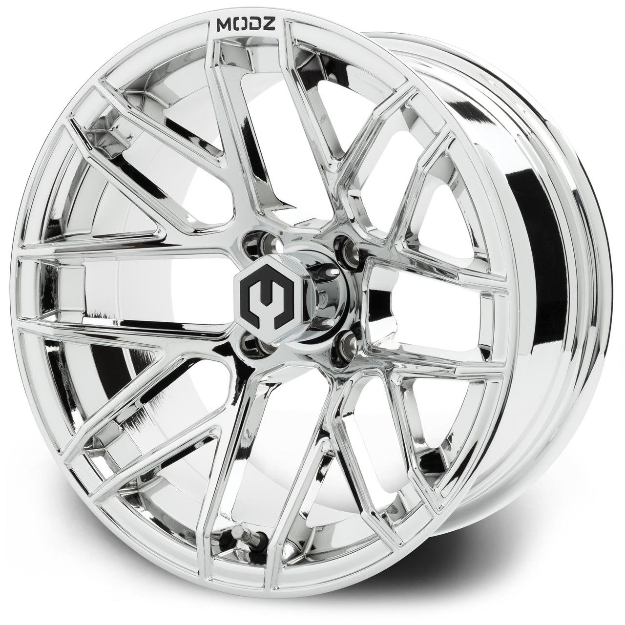 MODZ® Golf Cart Wheel- Matrix Chrome 15"