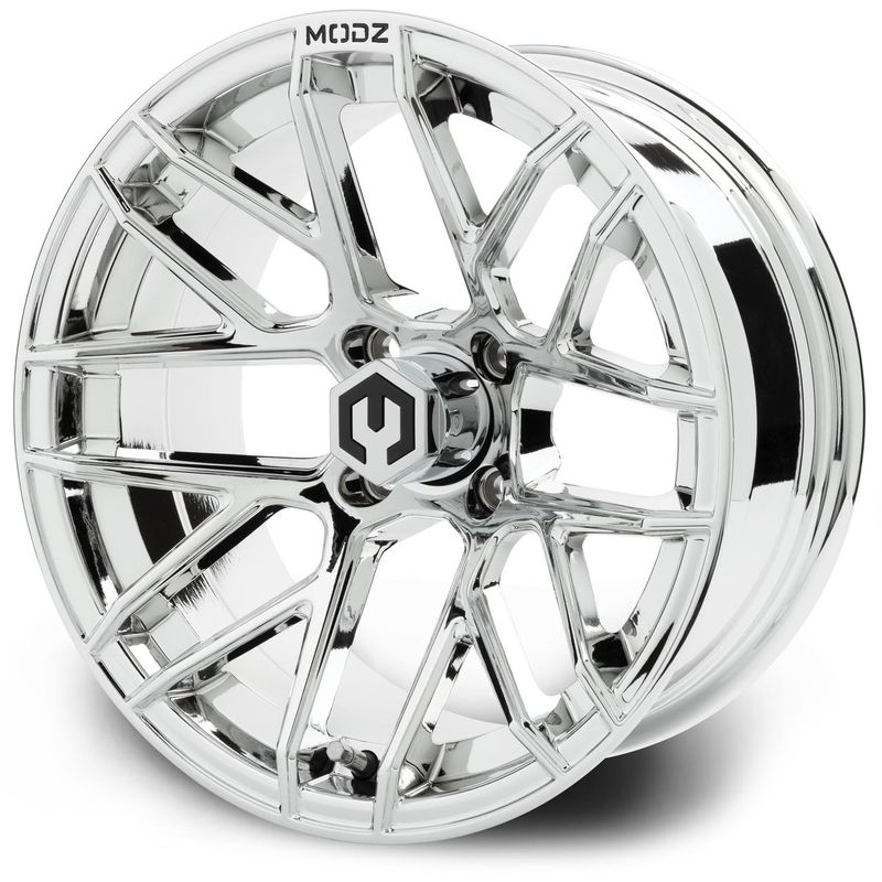 MODZ® Golf Cart Wheel- Matrix Chrome 15"