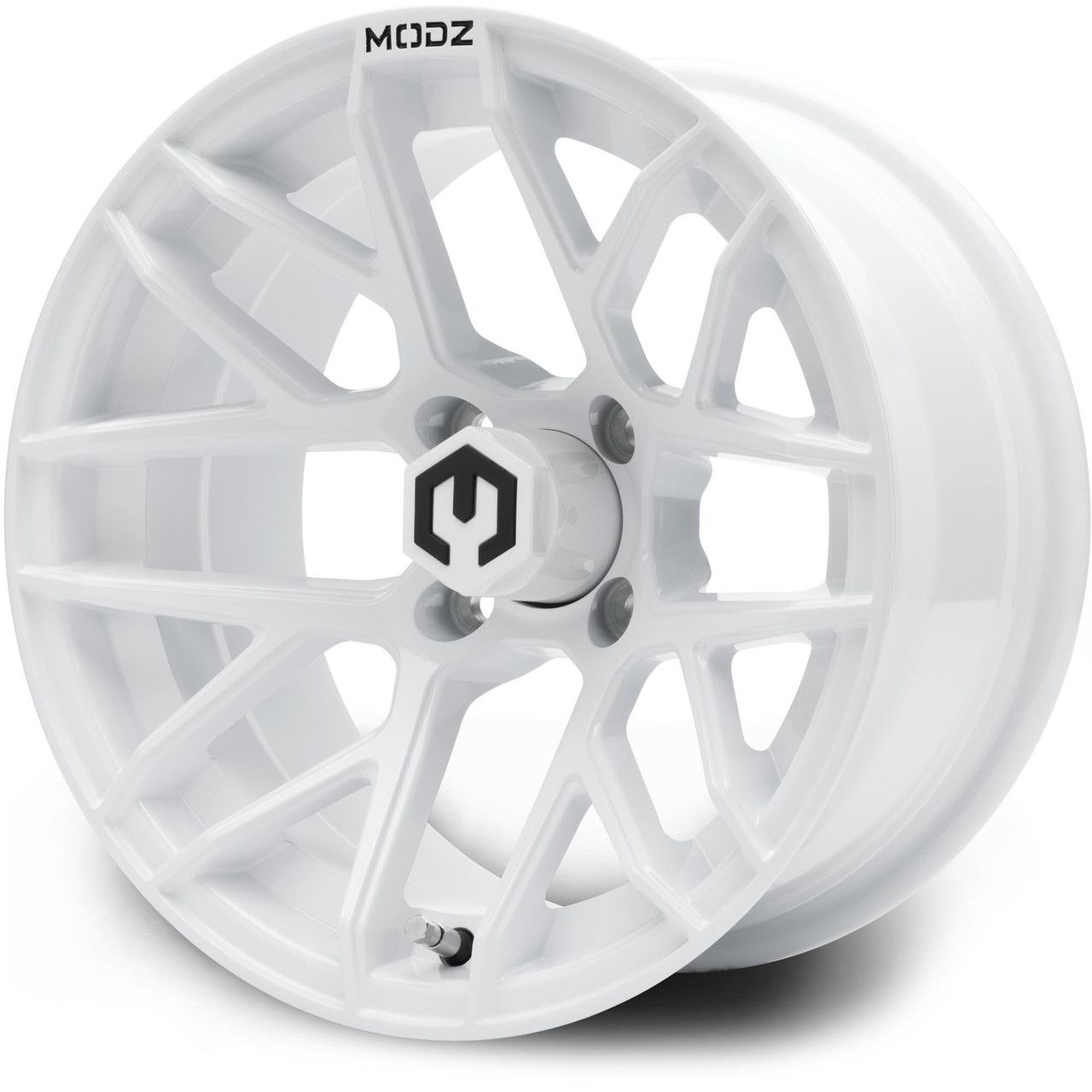 MODZ® Golf Cart Wheel- Matrix Glossy White 14"