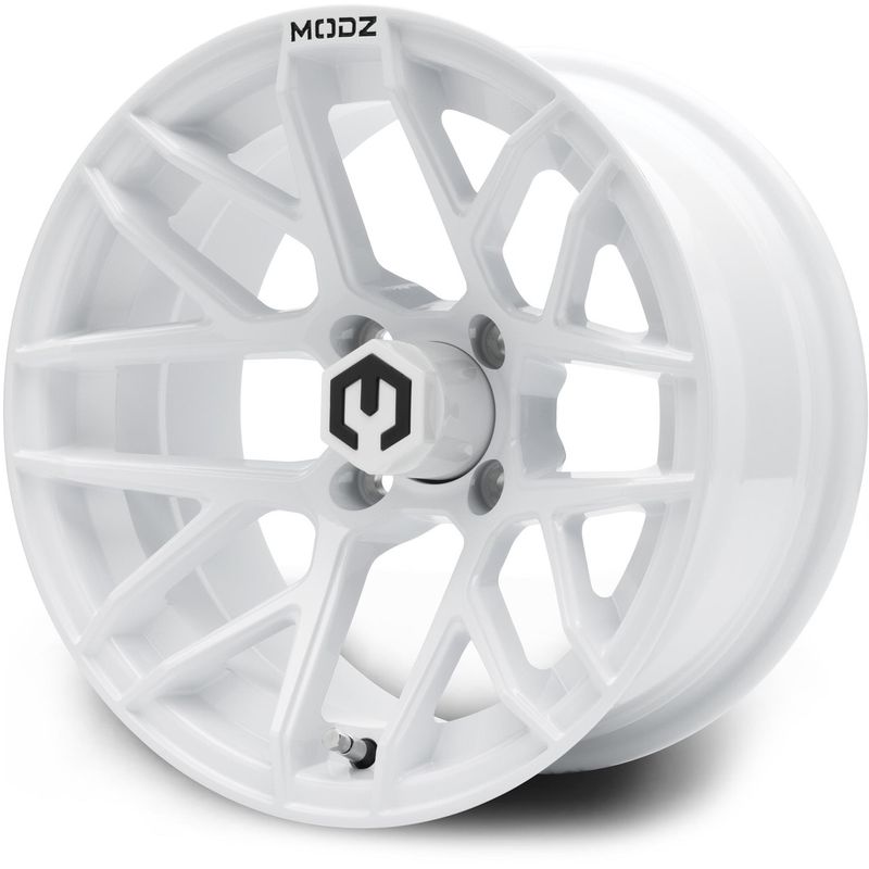 MODZ® Golf Cart Wheel- Matrix Glossy White 14"