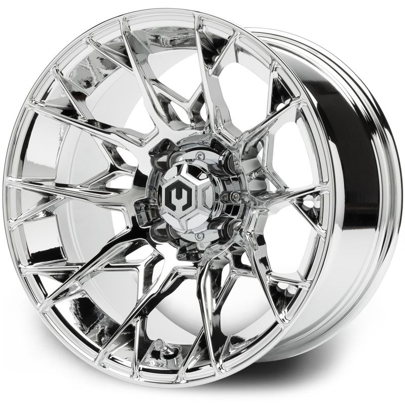 MODZ® Golf Cart Wheel- Chaos Chrome Black 14"