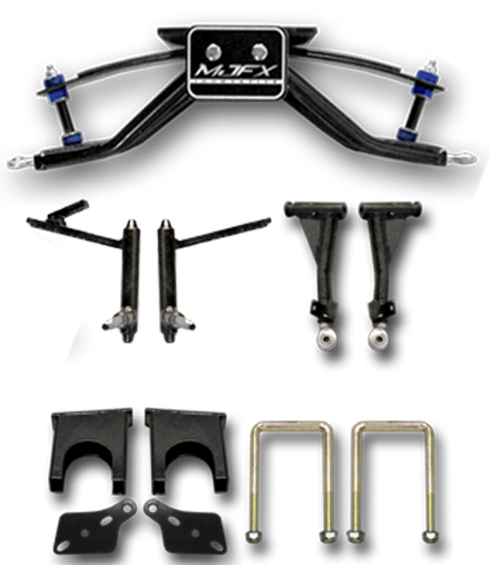 Madjax 6" A-Arm Lift Kit for Club Car DS with Black Plastic Dust Caps (2003-newer)