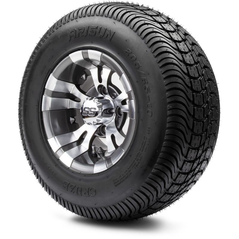 MODZ® 10" Vampire Gunmetal - LowPro Tires and Wheels Combo