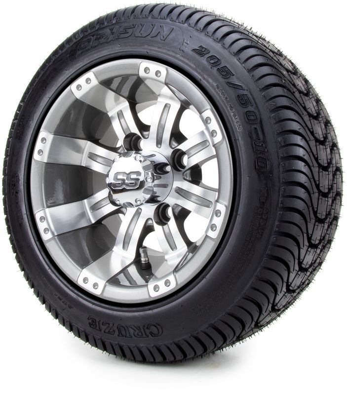 MODZ® 10" Tempest Gunmetal - LowPro Tires and Wheels Combo