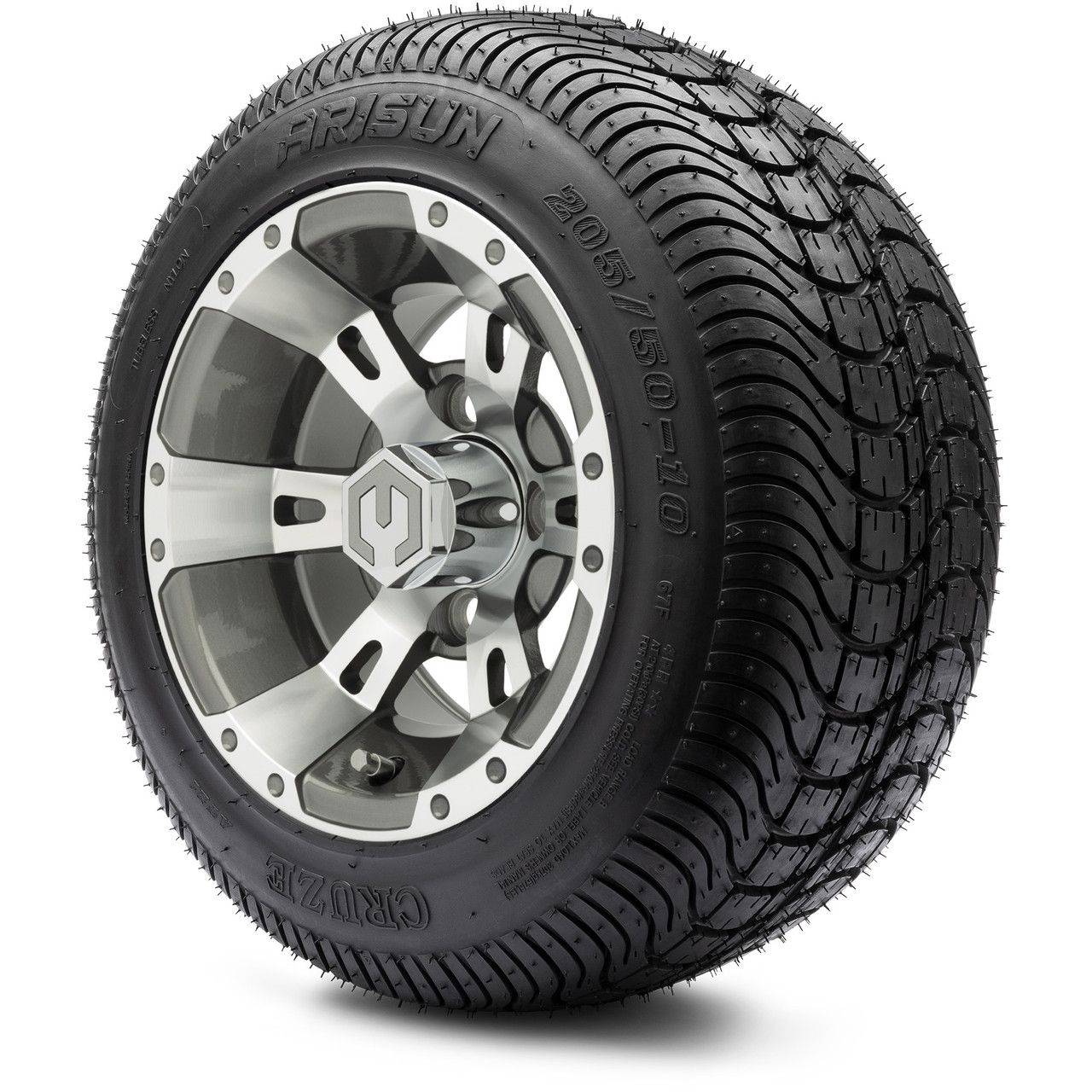 MODZ® 10" Ambush Gunmetal - LowPro Tires and Wheels Combo
