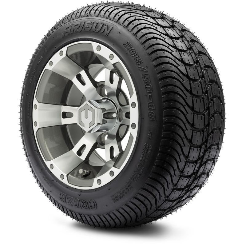 MODZ® 10" Ambush Gunmetal - LowPro Tires and Wheels Combo