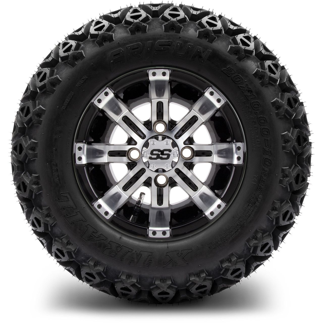 MODZ® 10" Tempest Machined Black - Lifted Tires and Wheels Combo