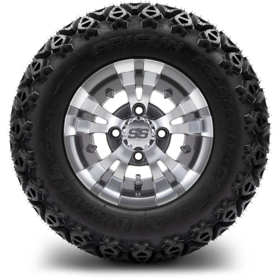 MODZ® 10" Vampire Gunmetal - Lifted Tires and Wheels Combo